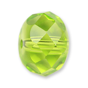 Bead, Helenski Crystal Art.8051 6x8mm Rondelle - Light Olivine