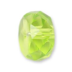 Bead, Helenski Crystal Art.8050 4x6mm Rondelle - Light Olivine