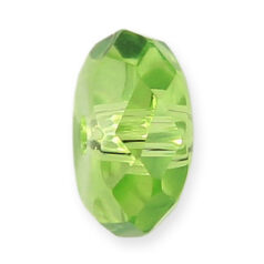 Bead, Helenski Crystal Art.8050 4x6mm Rondelle - Peridot Green