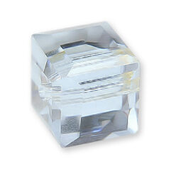 Bead, Helenski Crystal Art.8008 8x8mm Cube - Alexandrite