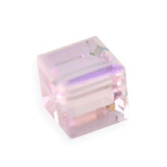 Bead, Helenski Crystal Art.8008 6x6mm Cube - Rosaline AB