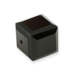 Bead, Helenski Crystal Art.8008 4x4mm Cube - Jet Black