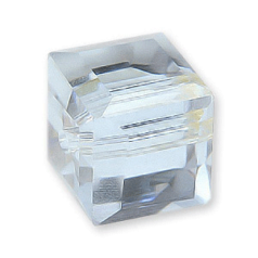 Bead, Helenski Crystal Art.8008 4x4mm Cube - Alexandrite AB