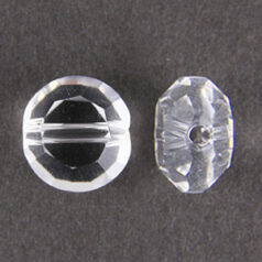Bead, Helenski Crystal Art.8055 8mm Coin - Crystal
