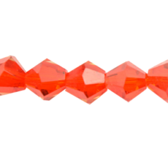 Bead, Helenski Crystal, 8mm Bicone - Light Siam