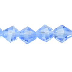 Bead, Helenski Crystal, 8mm Bicone - Light Sapphire