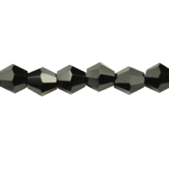 Bead, Helenski Crystal, 6mm Bicone - Jet Black