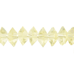 Bead, Helenski Crystal, 4x8mm Donut - Jonquil AB
