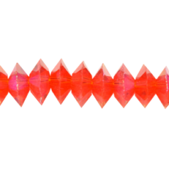 Bead, Helenski Crystal, 4x8mm Donut - Light Siam AB