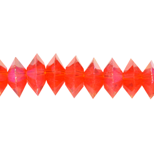 Bead, Helenski Crystal, 4x8mm Donut - Light Siam AB