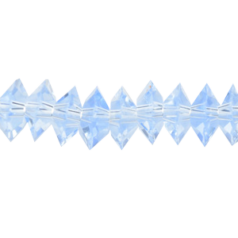 Bead, Helenski Crystal, 4x8mm Donut - Light Sapphire