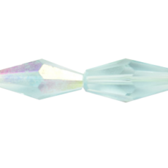 Bead, Helenski Crystal, 16x8mm Long Bicone - Alexandrite AB
