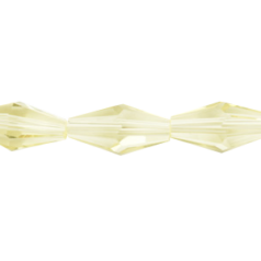 Bead, Helenski Crystal, 12x6mm Long Bicone - Jonquil
