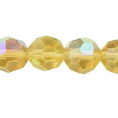 Bead, Helenski Crystal, 10mm Round - Light Topaz AB
