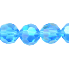 Bead, Helenski Crystal, 10mm Round - Aquamarine AB