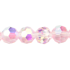 Bead, Helenski Crystal, 8mm Round - Rosaline AB