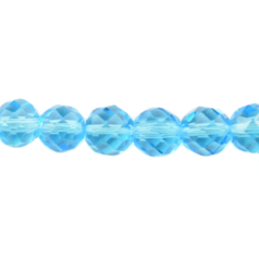 Bead, Helenski Crystal, 6mm Round - Aquamarine
