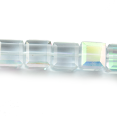 Bead, Helenski Crystal, 8x8mm Cube - Alexandrite AB
