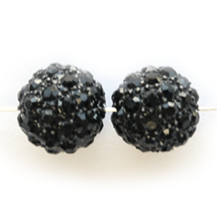 Nuvo Pave Bead - Metal Base Bead, 10mm Jet - Hole Size: 1.8mm