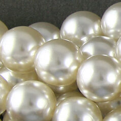 Bead, Japanese Acrylic Pearl  10mm Round- Cream