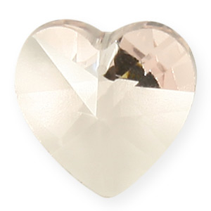 Pendant, Helenski Crystal 10mm Heart - Pale Pink