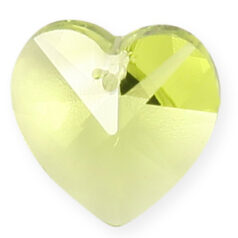 Pendant, Helenski Crystal 14mm Heart - Jonquil