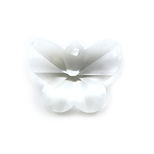 Pendant, Helenski Crystal 12x15mm Butterfly - Crystal