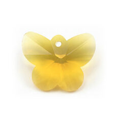 Pendant, Helenski Crystal 12x15mm Butterfly - Topaz
