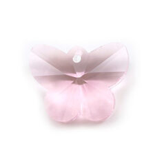 Pendant, Helenski Crystal 12x15mm Butterfly - Light Rose