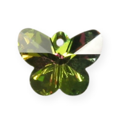 Pendant, Helenski Crystal 12x15mm Butterfly - Vitrail Medium