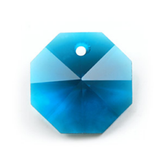 Pendant, Helenski Crystal 14mm Octagon - Blue Zircon