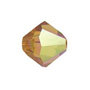 Bead, Swarovski Crystal, Art.5301 (Art.5328) 4mm Bicone - Topaz AB