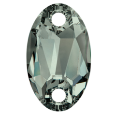 Swarovski Crystal Art.3231 18x11mm Owlet Sew-on stone - Black Diamond