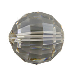 Swarovski Crystal Art.5005 8mm Chessboard Bead - Crystal Silver Shade