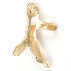 Swarovski Crystal Art.6790 40mm Coral Pendant (3 Sprigs) - Crystal Golden Shadow