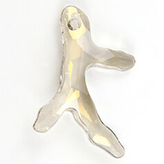 Swarovski Crystal Art.6790 40mm Coral Pendant (3 Sprigs) - Crystal Silver Shade