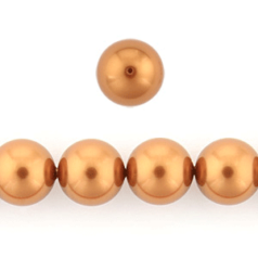 Art.5810 5mm Round Pearl (hole size:0.9mm) - Copper