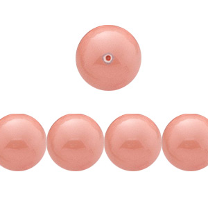 Art.5810 6mm Round Pearl - Crystal Rose Peach