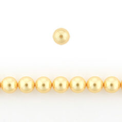 Art.5810 7mm Round Pearl (hole size:0.9mm) - Gold