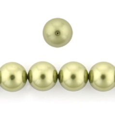 Art.5810 7mm Round Pearl (hole size:0.9mm) - Light Green