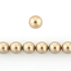 Swarovski Crystal Art.5810 9mm Round Pearl (hole size:0.9mm) - Bronze
