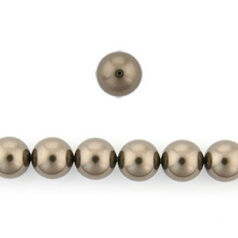 Swarovski Crystal Art.5810 9mm Round Pearl (hole size:0.9mm) - Brown