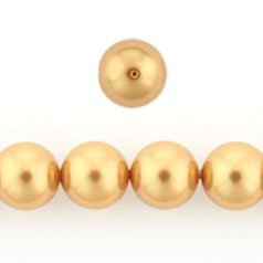Art.5810 10mm Round Pearl - Bright Gold