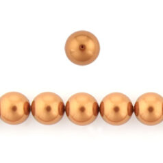 Swarovski Crystal Art.5810 10mm Round Pearl (hole size:0.9mm) - Copper