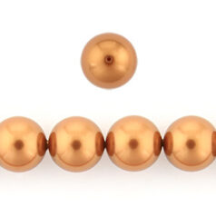 Swarovski Crystal Art.5810 12mm Round Pearl (hole size:0.9mm) - Copper