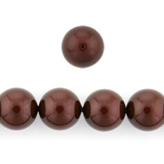 Swarovski Crystal Art.5810 12mm Round Pearl (hole size:0.9mm) - Maroon