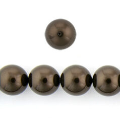 Swarovski Crystal Art.5810 12mm Round Pearl (hole size:0.9mm) - Deep Brown