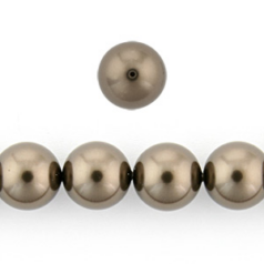 Swarovski Crystal Art.5811 10mm Pearl (Large Hole) - Brown