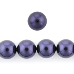 Swarovski Crystal Art.5811 12mm Pearl (Large Hole) - Dark Purple 