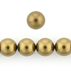 Swarovski Crystal Art.5811 12mm Pearl (Large Hole) - Antique Brass